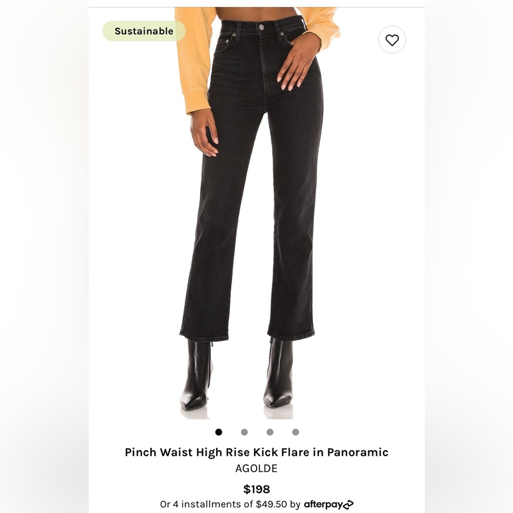 Agolde pinch waist high rise kick flair jeans